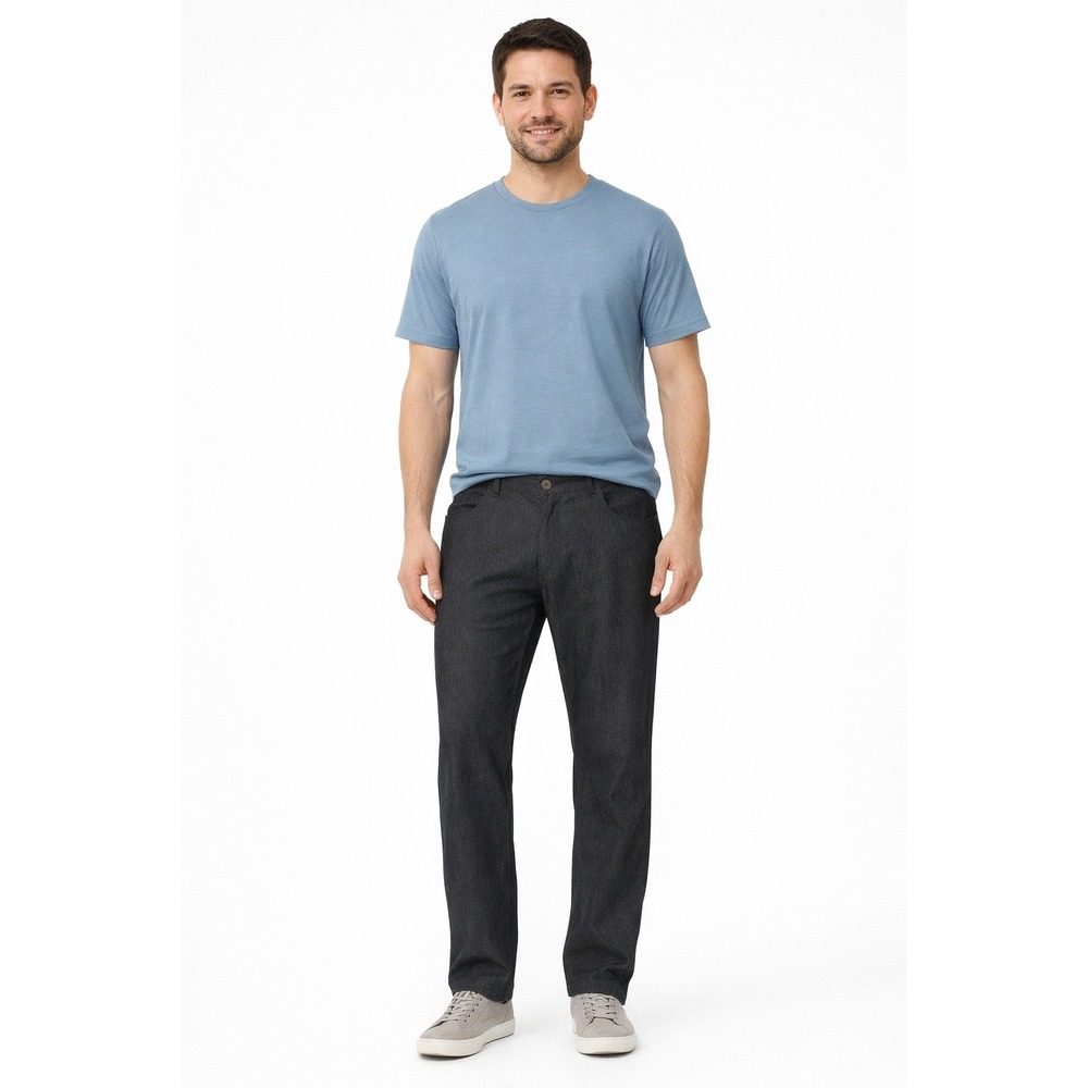 Calvin Klein Men's Dark Gray Flat Front Denim Jeans 38 Streetwear Casual 99-46